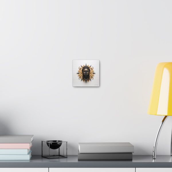 Canvas Gallery Wrap Tribal Mask Mandala, Black and Gold - "Navigator" - Image 20